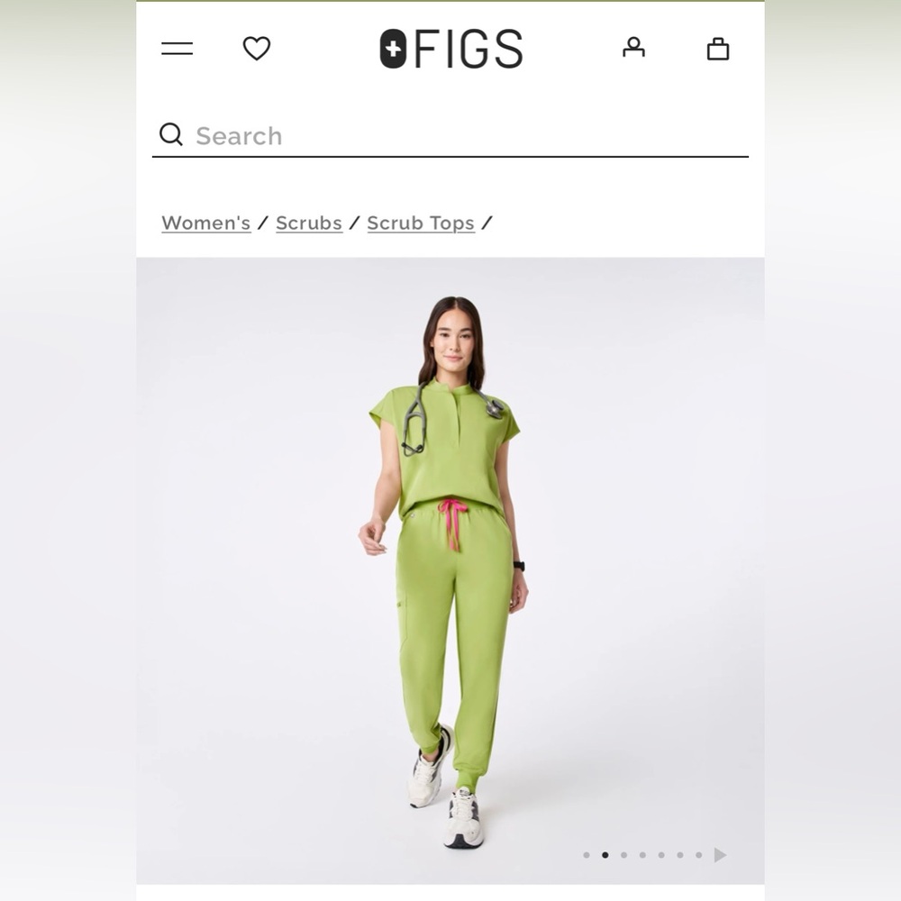 Figs scrub set in MATCHA